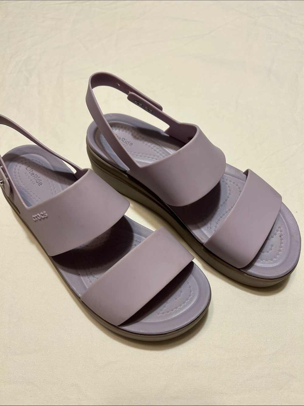 CROCS Women’s Pastel Lilac Double Strap Slingback Sandals
